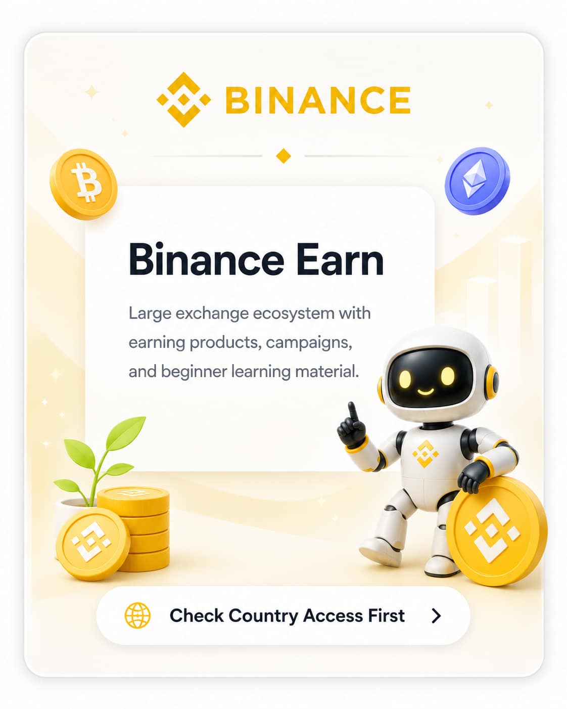 Binance Earn research card